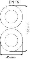 Solar-Flexrohr 2 in 2 DN 16, 10m mit Isolierung und Fühlerkabel