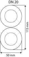Solar-Flexrohr 2 in 2 DN 20, 5m mit Isolierung und Fühlerkabel