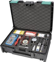 Solarprüfkoffer mit Handrefraktometer, Kompass Multimeter, Prüfstreifen