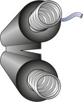 Solar-Flexrohr 2 in 2 DN 12, 25m mit Isolierung und Fühlerkabel