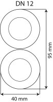 Solar-Flexrohr 2 in 2 DN 12, 50m mit Isolierung und Fühlerkabel