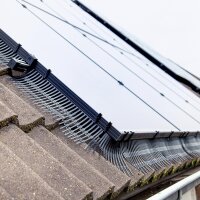 Vogelabwehrsystem PV-VogelStop, Schwarz, Komplettset 25 lfm.