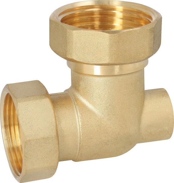 Eckverschraubung DN40 (1 1/2")ÜWM zu DN32 (11/4")ÜWM mit DN15 ( 1/2")IG