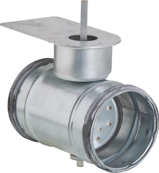 Absprerrklappe NW 250 dicht schliessend, mit Motor- aufnahme, Typ Belimo LM