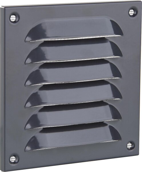 Wetterschutzgitter 200x200mm Aluminium, RAL 7024, graphitgrau