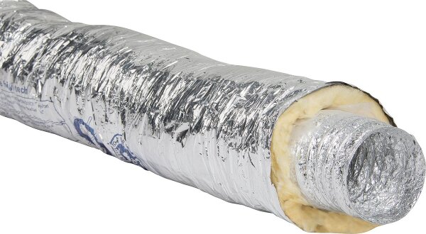 Aluminiumflexrohr isoliert NW200, Länge 6m, 25mm Dämmstärke