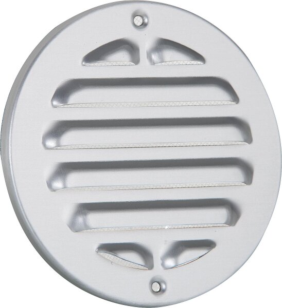 Wetterschutzgitter,rund,Alu 100 mm  mit Insektenschutz und Schraublöcher