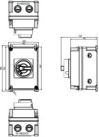 Revisionsschalter PM 55/3 NV max. 690V, 25A, 3-polig