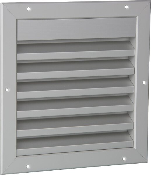 Wetterschutzgitter Alu Einbaumaß:245 x 245mm mit Fliegendraht und Einbaurahmen