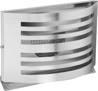 Ab- und Zuluftgitter Alfa HR160 mit Fliegengitter 8x8mm,...