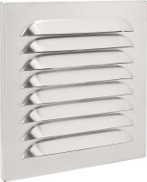 Wetterschutzgitter V2A eckig mit Stutzen, DN 150