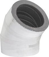 Dämmbogen 45°, DN125 mit Alubeschichtung, 20mm...