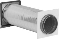 Mauerkasten DN125, gedämmt, Außengitter VA