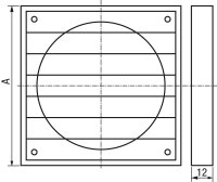 Verschlussklappe selbsttätig Typ PER-125 braun