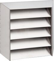 Außengitter mit Lamellen, V2A Anschluss Ø...