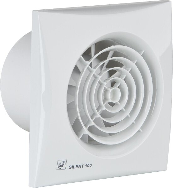 Kleinraum-Ventilator Silent-100 CRZ weiß,Nachlauf 1-30 min
