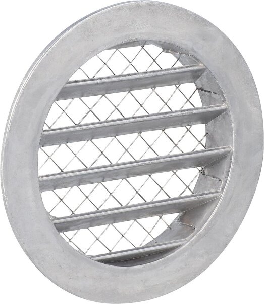 Wetterschutzgitter rund. Aluminium DN 125