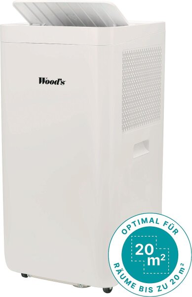 Klimagerät mobil (R 290) Woods MILAN 7K Smart Home Duo, Wifi