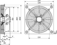 Axial-Wandventilator Typ HXBR/4-500  V5
