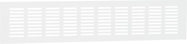 Lüftungsblech Alu 400x80mm weiß RAL 9016