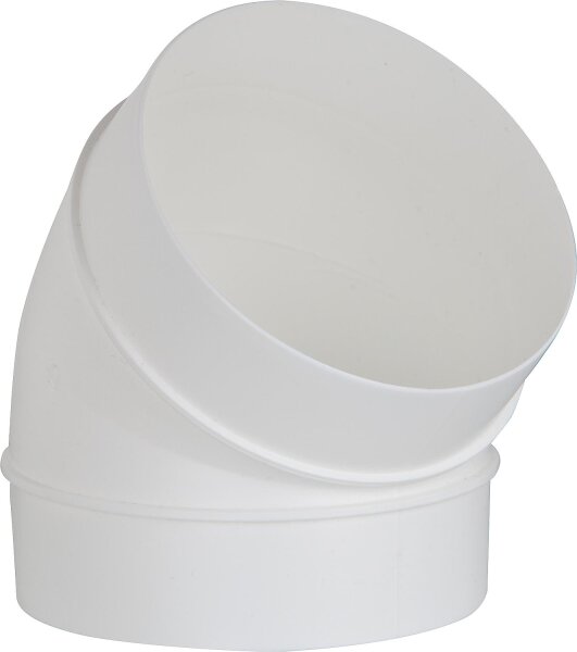 Rundrohrbogen DN 125, 45° weiß