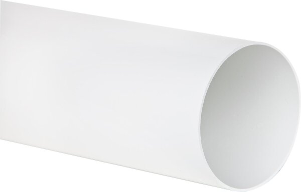 Rundrohr DN 150, 1m weiß mit Muffe