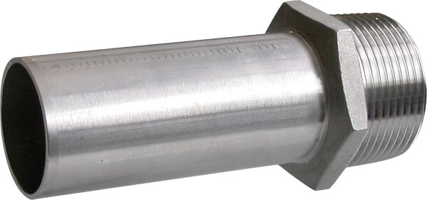 Absatznippel mit AG Edelstahl 18mm x DN 15 (1/2")