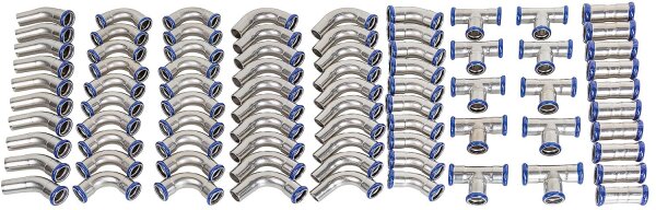 Pressfitting Edelstahl Paket D: 18mm M-Kontur