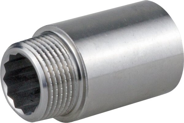 Hahnverlängerung 1/2" x 80mm Edelstahl 1.4408
