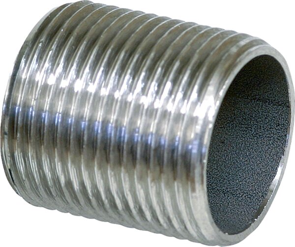 Rohrnippel V4A  1 1/4" x 38mm EG 22