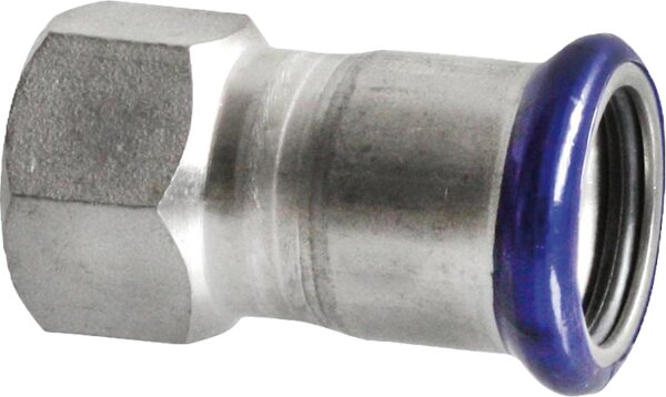 Edelstahl Pressfitting M-Kontur Übergangsmuffe, (i/IG), 35 mm x 1"