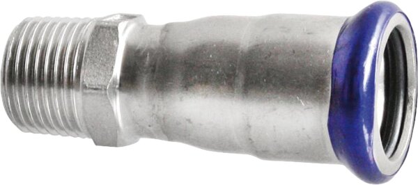 Edelstahl pressfitting M-Kontur Übergangsstück, (i/AG), 15 mm x 3/4"