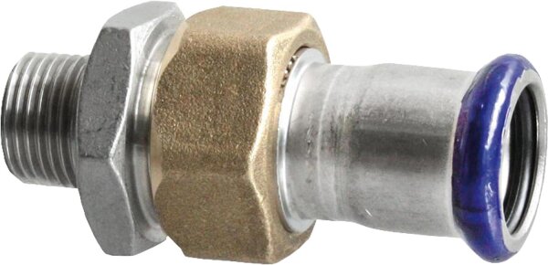 Edelstahl Pressfitting M-Kontur Durchgangsverschraubung, (i/AG), 35 mm x 11/4"