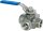 3-Wegemuffenkugelhahn aus Edelstahl Werkstoff 1.4408 PN 64 3/4" Typ A-730 TT