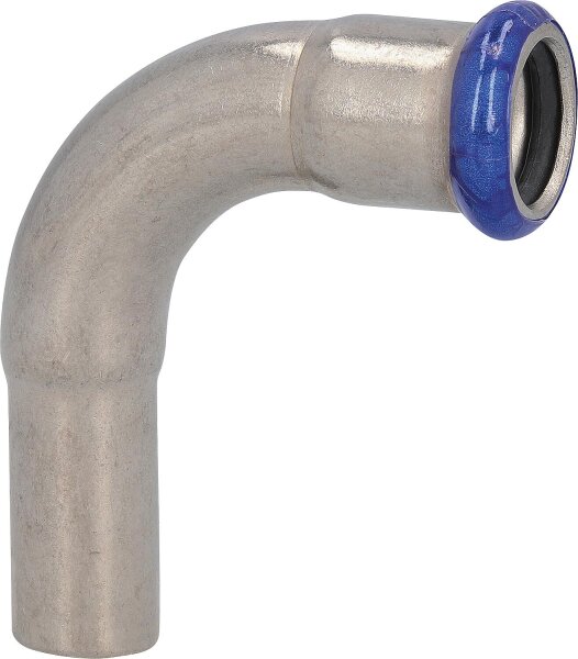 Edelstahl-Pressfitting M-Kontur Bogen 90°, DN 15 mit einseitigem Einschiebende