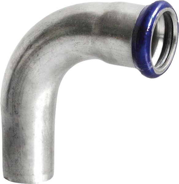 Edelstahl-Pressfitting M-Kontur Bogen 90°, DN 42 mit einseitigem Einschiebende