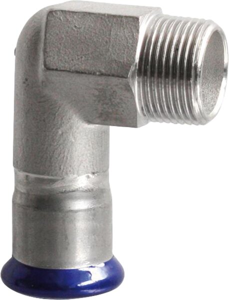 Edelstahl-Pressfitting M-Kontur Übergangswinkel 90° AG 28x1