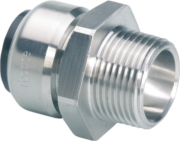 Edelstahl-Steckfitting Übergangsnippel (i/AG) 22x3/4"