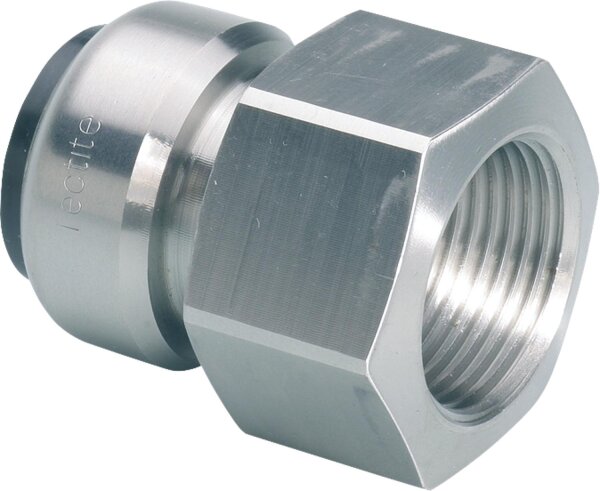 Edelstahl-Steckfitting Übergangsmuffe (i/IG) 22x1/2"