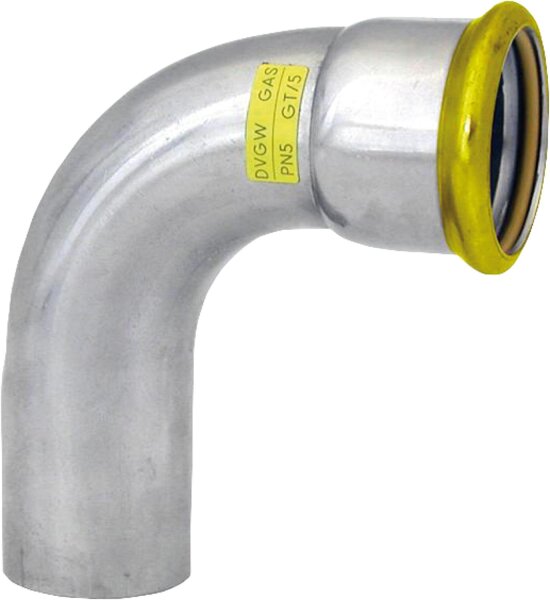 Edelstahl-Pressfitting Gas Bogen 90°, DN54, M-Kontur (i/a)