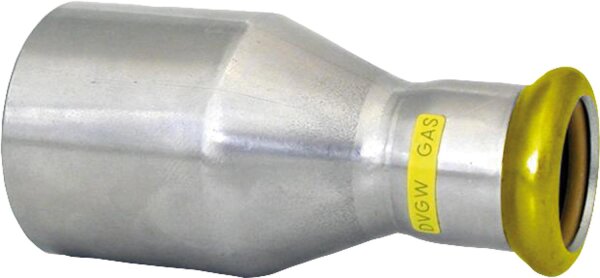 Edelstahl Pressfitting Gas Übergangsstück, 54 x 28 (a/i), M-Kontur