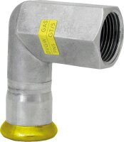 Edelstahl Pressfitting Gas Übergangswinkel 90°...