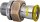 Edelstahl Pressfitting Gas Durchgangsverschraubung mit AG, flachdichtend, 28x1 M-Kontur