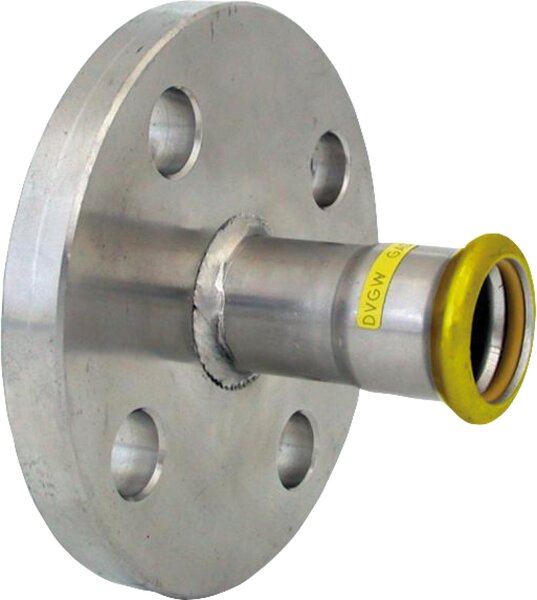 Edelstahl-Pressfitting Gas Uebergangsflansch PN 16, DN 76,1 M-Kontur