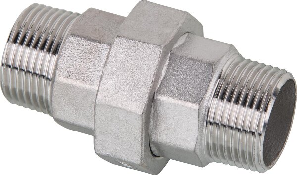 Verschraubung V4A  1 1/2" AG/AG flach dichtend