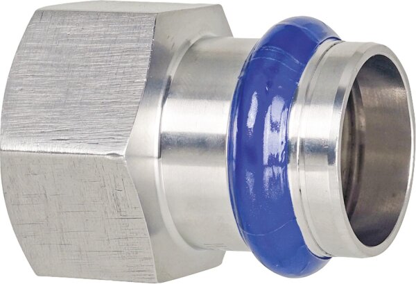 Edelstahl Pressfitting V-Kontur Übergangsmuffe mit IG 15mm x DN 15 (1/2")
