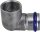 Edelstahl Pressfitting V-Kontur Übergangswinkel 90 ° mit IG 15mm x DN 15 (1/2")
