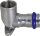 Edelstahl Pressfitting V-Kontur Deckenwinkel mit IG 15mm x DN 15 (1/2")