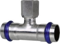 Edelstahl Pressfitting V-Kontur T-Stück mit IG 22mm...