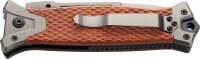 Einhandmesser CJH 10000398, Edelstahl 420, Rattan